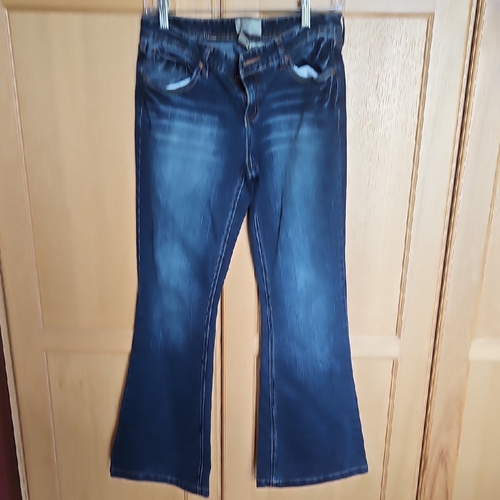 Maurices Blue Flare Wide Leg Jeans